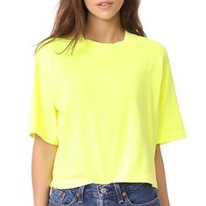 Cotton Citizen Tokyo Crop Tee - Neon Yellow